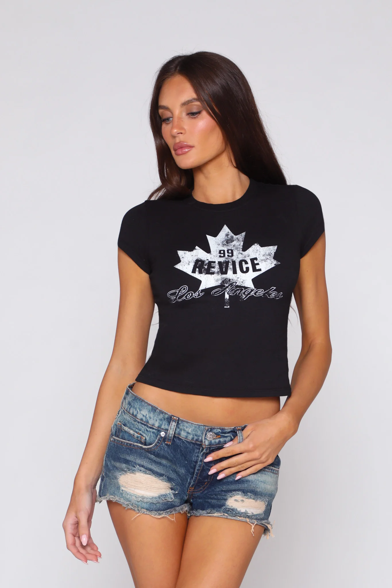 BEVERLY BABY TEE / LEAGUE BLACK - Image 4
